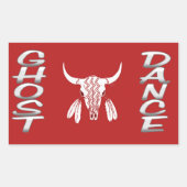 Ghost Dance rechthoekige sticker (Voorkant)