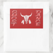 Ghost Dance rode rechthoekige grote stickers (Tas)