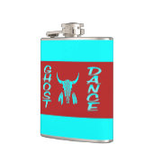 Ghost Dance turquoise blauw ingepakt kolf Heupfles (Links)