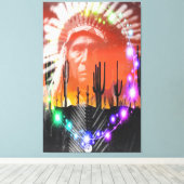 Ghost Dance van de indianen Canvas Afdruk (Insitu (Houten vloer))