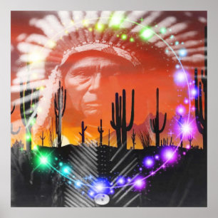 Ghost Dance van de indianen Poster