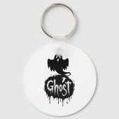 Ghost – Dark Horror Dripping Text Art Sleutelhanger (Voorkant)