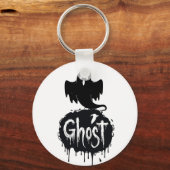 Ghost – Dark Horror Dripping Text Art Sleutelhanger (Achterkant)