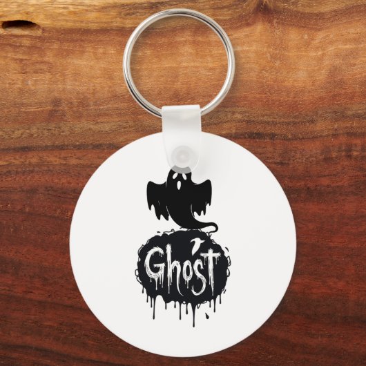 Ghost – Dark Horror Dripping Text Art Sleutelhanger (Voorkant)
