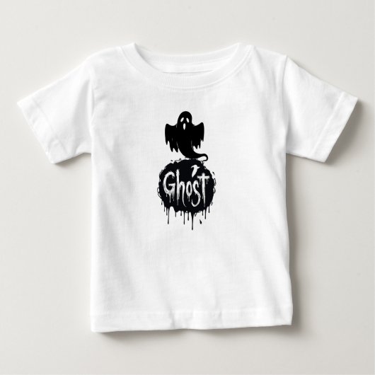 Ghost – Dark Horror Dripping Text Art T-Shirt (Voorkant)