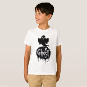 Ghost – Dark Horror Dripping Text Art T-shirt (Voorkant volledig)
