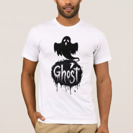 Ghost – Dark Horror Dripping Text Art T-shirt
