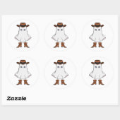 Ghost Dearing Cowboy Pet en laarzen Ronde Sticker (Vel)