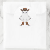 Ghost Dearing Cowboy Pet en laarzen Ronde Sticker (Tas)