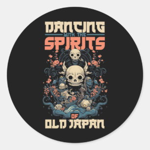 Ghost Demon danst met de geest van het oude Japan  Ronde Sticker