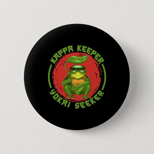 Ghost Demon Kappa Keeper Seeker Monster Trickster Ronde Button 5,7 Cm (Voorkant)