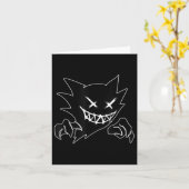 Ghost Demon Sketchy Blackwork Tattoo Flash Kaart (Gele Bloem)
