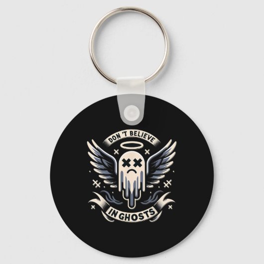Ghost Design Schattige Ghost Halloween Spooky Seiz Sleutelhanger (Voorkant)