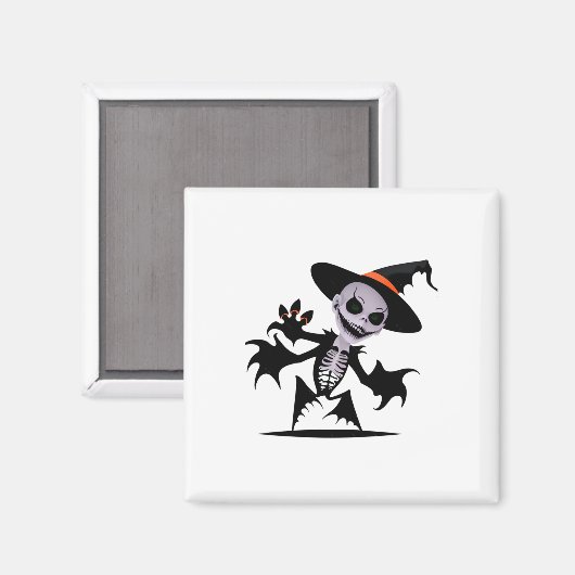 Ghost Devil voor Halloween Sticker Magneet (Voorkant / Achterkant)
