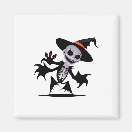 Ghost Devil voor Halloween Sticker Magneet (Voorkant)
