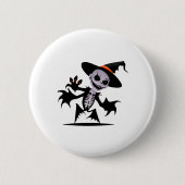 Ghost Devil voor Halloween Sticker Ronde Button 5,7 Cm (Voorkant)