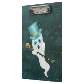 Ghost die de bovenste plaat draagt met blauwe ogen klembord (Links)