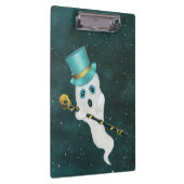 Ghost die de bovenste plaat draagt met blauwe ogen klembord (Rechts)