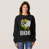 Ghost Dinosaur rex Boo Halloween Boys Men Pumpkin Trui (Voorkant volledig)