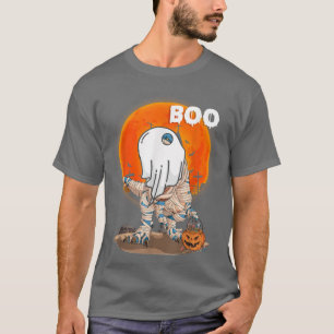 Ghost Dinosaur T Re Funny Boo Halloween Mannen Pum T-shirt