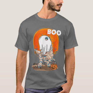 Ghost Dinosaur T Re Funny Boo Halloween Mannen Pum T-shirt