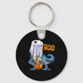 Ghost Dinosaur T Rex Funny Boo Halloween Boys Men  Sleutelhanger (Voorkant)