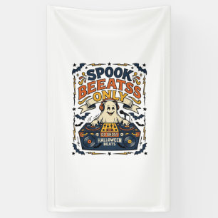 Ghost DJ Spooky Beats Vintage Gravure Halloween  Spandoek