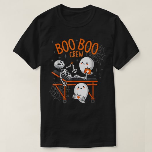 Ghost Doctor Paramedic EMT Nurse Halloween Boo Boo T-shirt (Design voorkant)
