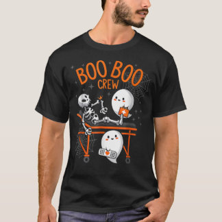 Ghost Doctor Paramedic EMT Nurse Halloween Boo Boo T-shirt