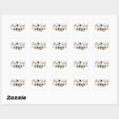 Ghost Dog Black Cat Pumpkin Halloween Vierkante Sticker (Vel)