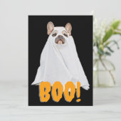 Ghost Dog - French Boo-dog Halloween Invite Kaart (Staand voorkant)