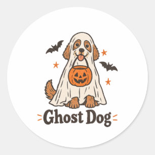 Ghost Dog Halloween Sticker   Halloween Hond Moede