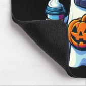 Ghost Dog Pompoen Dranken Beanie Herfst Halloween Muismat (Hoek)