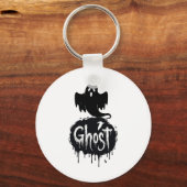 Ghost – Donkere Horror Drip Tekst Kunst Sleutelhanger (Voorkant)