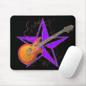 Ghost Dragon Paarse Star Amber Guitar Mousepad Muismat (Met muis)