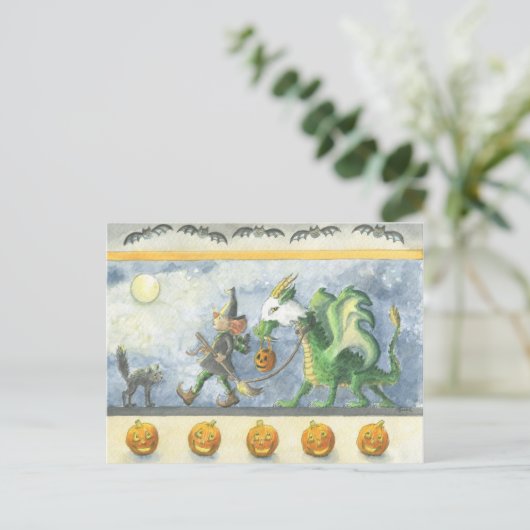 Ghost Dragon van Little Witch (briefkaart) Briefkaart (Staand voorkant)