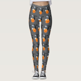 Ghost Drift: All-over Halloween Leggings