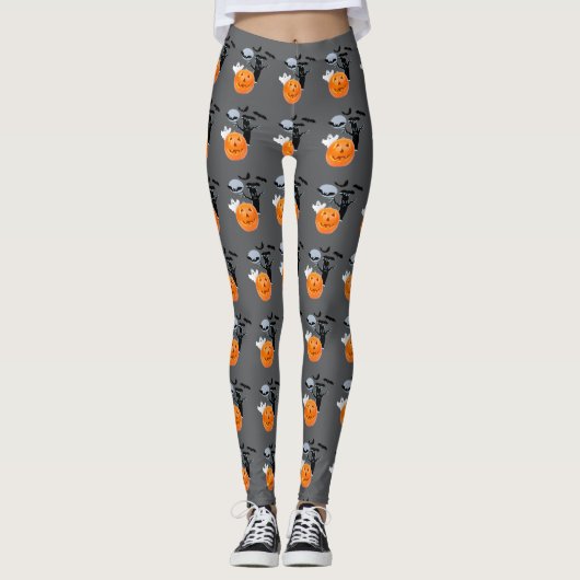 Ghost Drift: All-over Halloween Leggings (Voorkant)