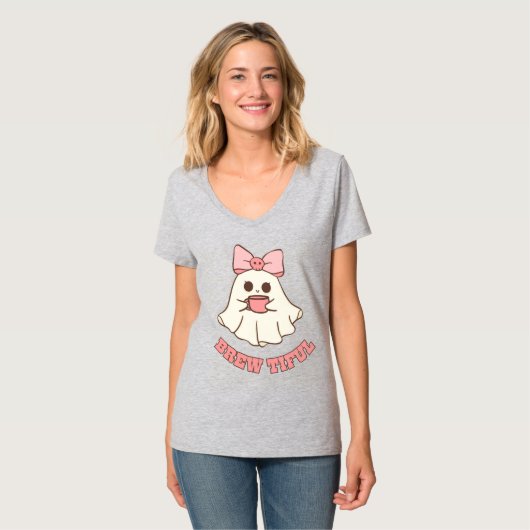 Ghost Drink Coffee T-Shirt (Voorkant volledig)