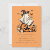 Ghost Drink Wine Booze Friend Halloween Party Kaart (Voorkant)