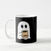 Ghost Drinking Coffee Funny Halloween Costume Coff Koffiemok (Links)