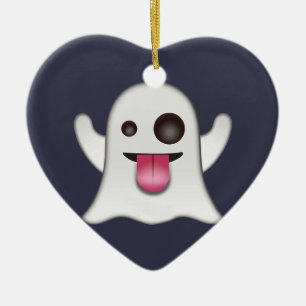 Ghost emoji keramisch ornament
