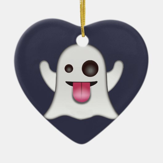 Ghost emoji keramisch ornament (Voorkant)