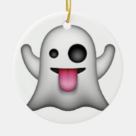 Ghost - Emoji Keramisch Ornament (Voorkant)