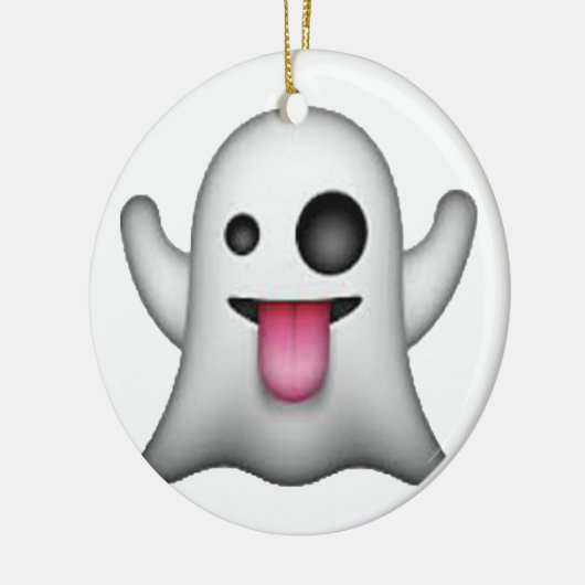 Ghost - Emoji Keramisch Ornament (Links)