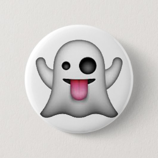 Ghost - Emoji Ronde Button 5,7 Cm (Voorkant)