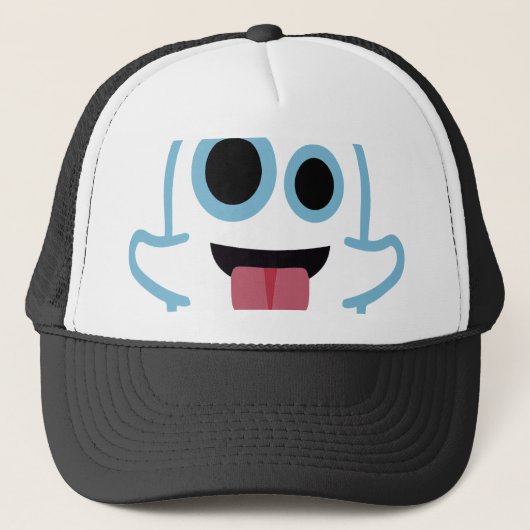 Ghost Emoji Trucker Pet (Voorkant)