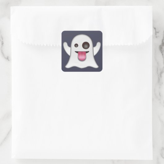 Ghost emoji vierkante sticker (Tas)