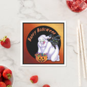Ghost en Black Cat Halloween Napkins Servet (Insitu)