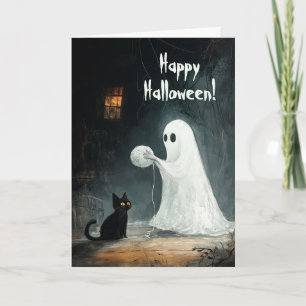 Ghost en Black Cat spelen Bedankkaart
